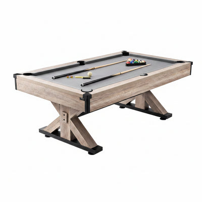 VEVOR 7Ft Billiards Table Combo Set 3-In-1 Multi Game Pool Table Full Accessory