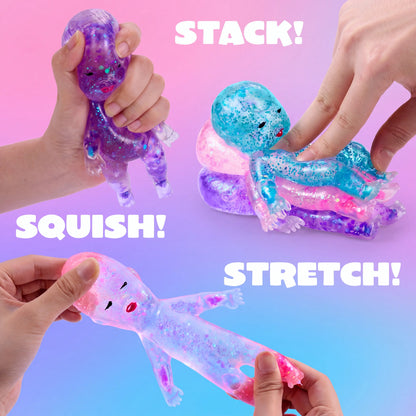 JOYIN 1PCS/3PCS Baby Stress Relief Toys, Baby Glitter Squishy Toys, Slow Rising Toys for Kids & Adults, Anxiety Relief Fidget Sensory Toy, Soft Squeeze Decompression Dough for Adults Gifts, Party Favors, Office Desk Decorations