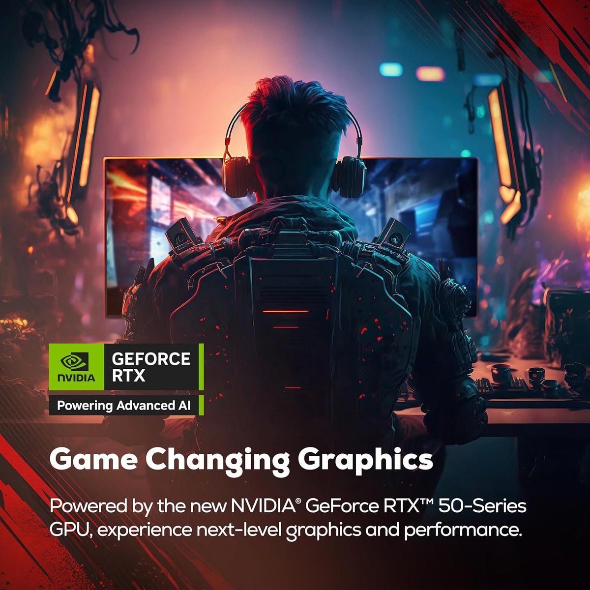 Slate Gaming PC Desktop Computer Intel Core Ultra 7 265F CPU, NVIDIA Geforce RTX 5060Ti 8GB GPU, 32GB DDR5 5200Mhz RAM, 2TB Nvme SSD, Windows 11 Home, Gamer Keyboard and Mouse - SWI7N56T02