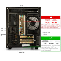 Gaming PC Desktop, Ryzen 7 5700X, RTX 3050 6GB, 16GB DDR4 RAM, 512GB Nvme SSD, Wifi 6, Black Prebuilt Gaming Computer Tower