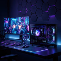 Gaming PC Desktop, AMD Ryzen 5 9600X, Geforce RTX 5060Ti, 32GB DDR5 RAM, 1TB NVME SSD, 650W PSU, Windows 11, Wifi