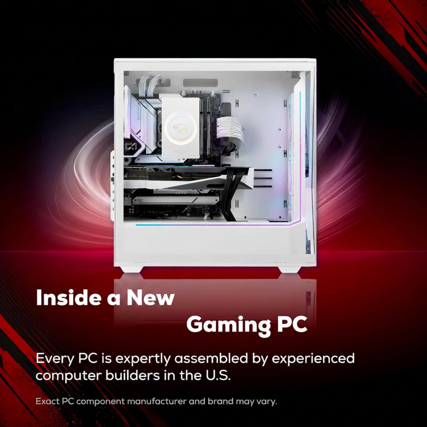 Slate Gaming PC Desktop Computer Intel Core Ultra 7 265F CPU, NVIDIA Geforce RTX 5060Ti 8GB GPU, 32GB DDR5 5200Mhz RAM, 2TB Nvme SSD, Windows 11 Home, Gamer Keyboard and Mouse - SWI7N56T02