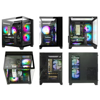 Gaming PC Desktop, Ryzen 7 5700X, RTX 3050 6GB, 16GB DDR4 RAM, 512GB Nvme SSD, Wifi 6, Black Prebuilt Gaming Computer Tower