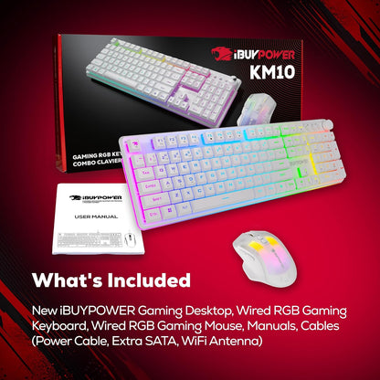 Slate Gaming PC Desktop Computer Intel Core Ultra 7 265F CPU, NVIDIA Geforce RTX 5060Ti 8GB GPU, 32GB DDR5 5200Mhz RAM, 2TB Nvme SSD, Windows 11 Home, Gamer Keyboard and Mouse - SWI7N56T02