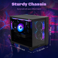 Gaming PC Desktop, AMD Ryzen 5 9600X, Geforce RTX 5060Ti, 32GB DDR5 RAM, 1TB NVME SSD, 650W PSU, Windows 11, Wifi