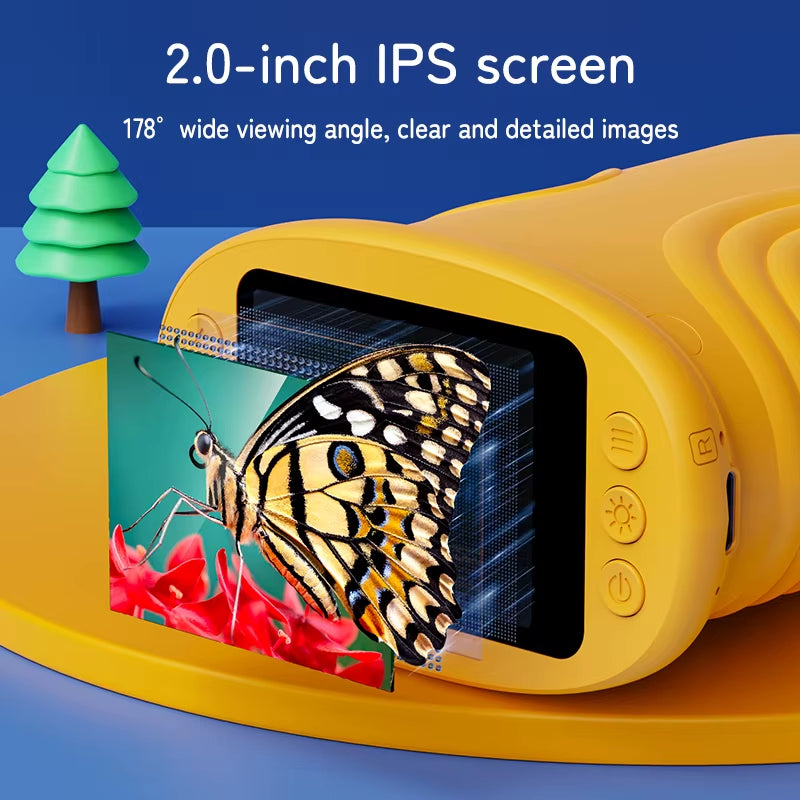1000X Handheld Microscope for Kids 2.0" Screen Rechargeable Mini Pocket Digital Microscopes Portable Edu Gift Children Students
