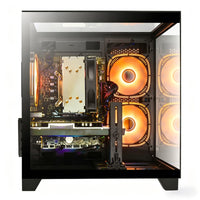 Gaming PC Desktop, Ryzen 7 5700X, RTX 3050 6GB, 16GB DDR4 RAM, 512GB Nvme SSD, Wifi 6, Black Prebuilt Gaming Computer Tower
