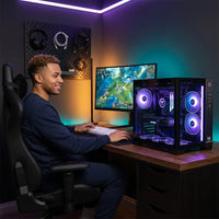 Gaming PC Desktop, AMD Ryzen 5 9600X, Geforce RTX 5060Ti, 32GB DDR5 RAM, 1TB NVME SSD, 650W PSU, Windows 11, Wifi — Lifestyle