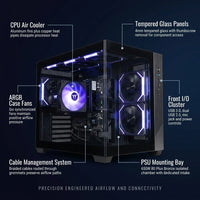 Gaming PC Desktop, AMD Ryzen 5 9600X, Geforce RTX 5060Ti, 32GB DDR5 RAM, 1TB NVME SSD, 650W PSU, Windows 11, Wifi — How It Works
