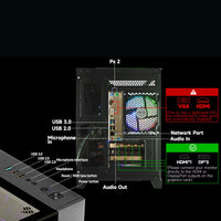 Gaming PC Desktop, Ryzen 7 5700X, RTX 3050 6GB, 16GB DDR4 RAM, 512GB Nvme SSD, Wifi 6, Black Prebuilt Gaming Computer Tower